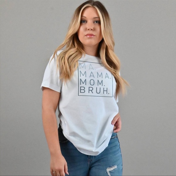 Ma Mama Mom Bruh T-shirt | White - Picture 2 of 2